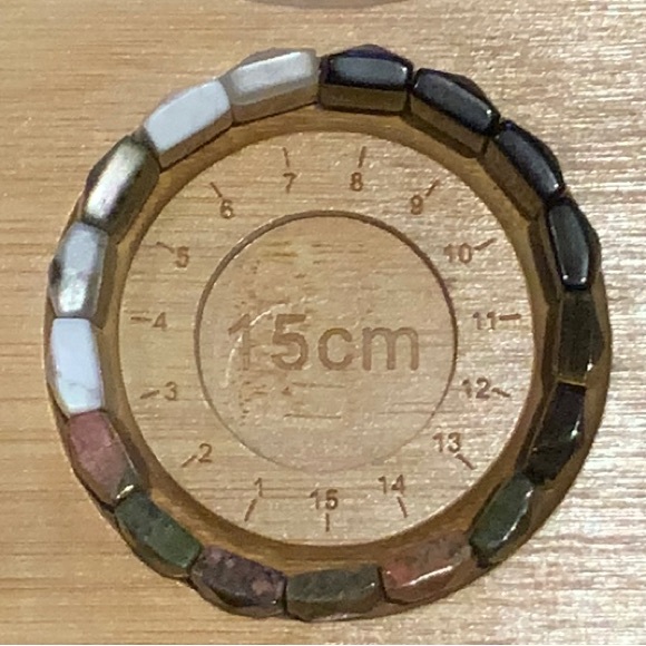 Mixed Crystal bangle bracelet - Picture 4 of 4